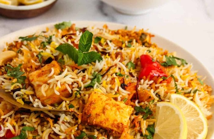 Hyderabadi Paneer Biryani